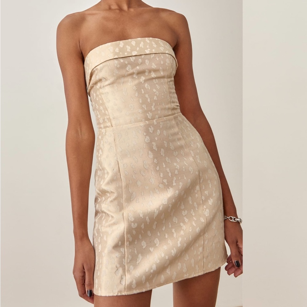 Reformation Ciaran Dress - Ivory Brocade